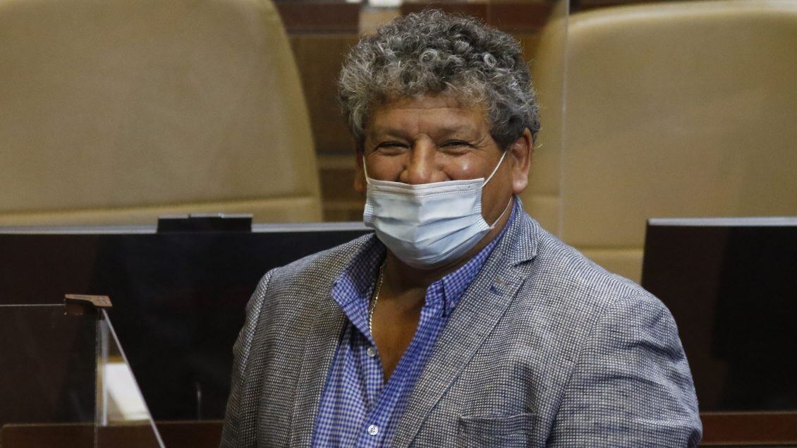 21 DE MARZO DE 2022/VALPARAISOEl diputado René Alinco, durante la Sesión Especial de la Cámara de Diputados.
FOTO: LEONARDO RUBILAR CHANDIA/AGENCIAUNO