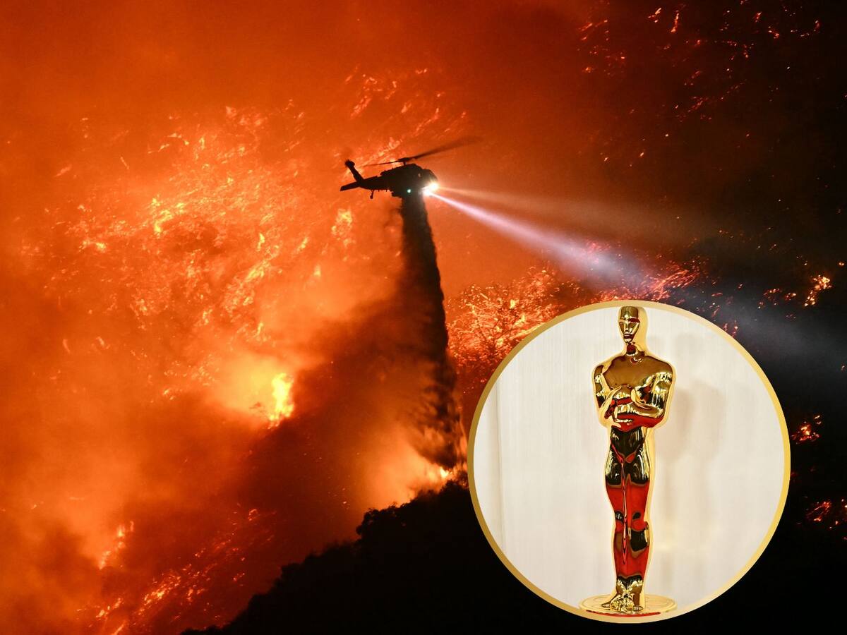 Fotografía del Oscar quemado de Robert Redford, tras incendios en California: ¿real o fake?
