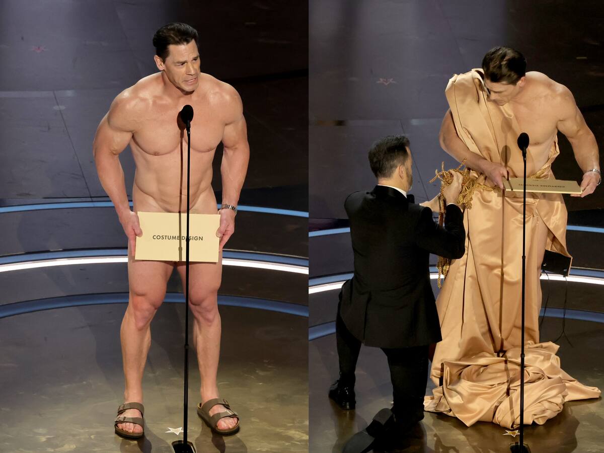 Así vistieron en tiempo récord a John Cena tras parecer “desnudo” en los Oscar 2024: el momento que no viste en la transmisión oficial