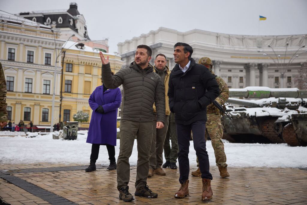 El presidente de Ucrania recibe al primer ministro del Reino Unido en Kiev