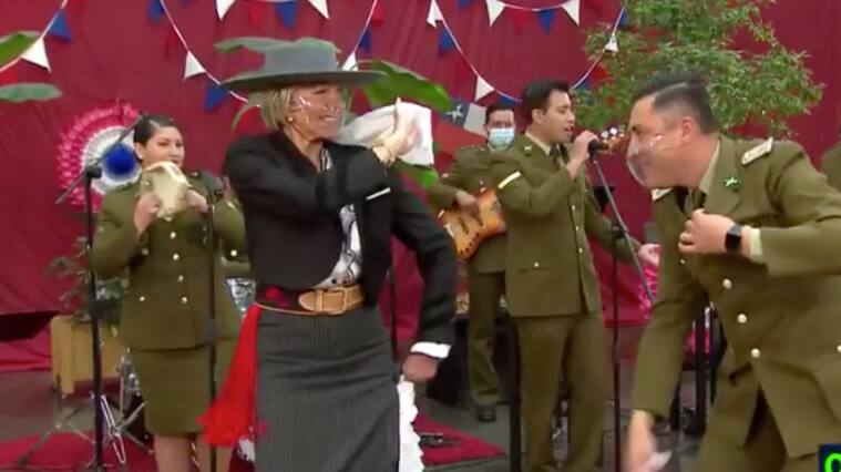Raquel Argandoña bailó cueca en Bienvenidos.