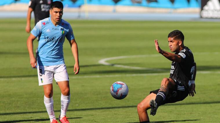 14 DE FEBRERO DE 2021/RANCAGUAIgnacio Jara (d), durante el partido valido por trigésima cuarta fecha del Campeonato Nacional AFP PlanVital 2020, entre OHiggins y Colo Colo, disputado en el Estadio El Teniente.
FOTO: SEBASTIAN ORIA/AGENCIAUNO