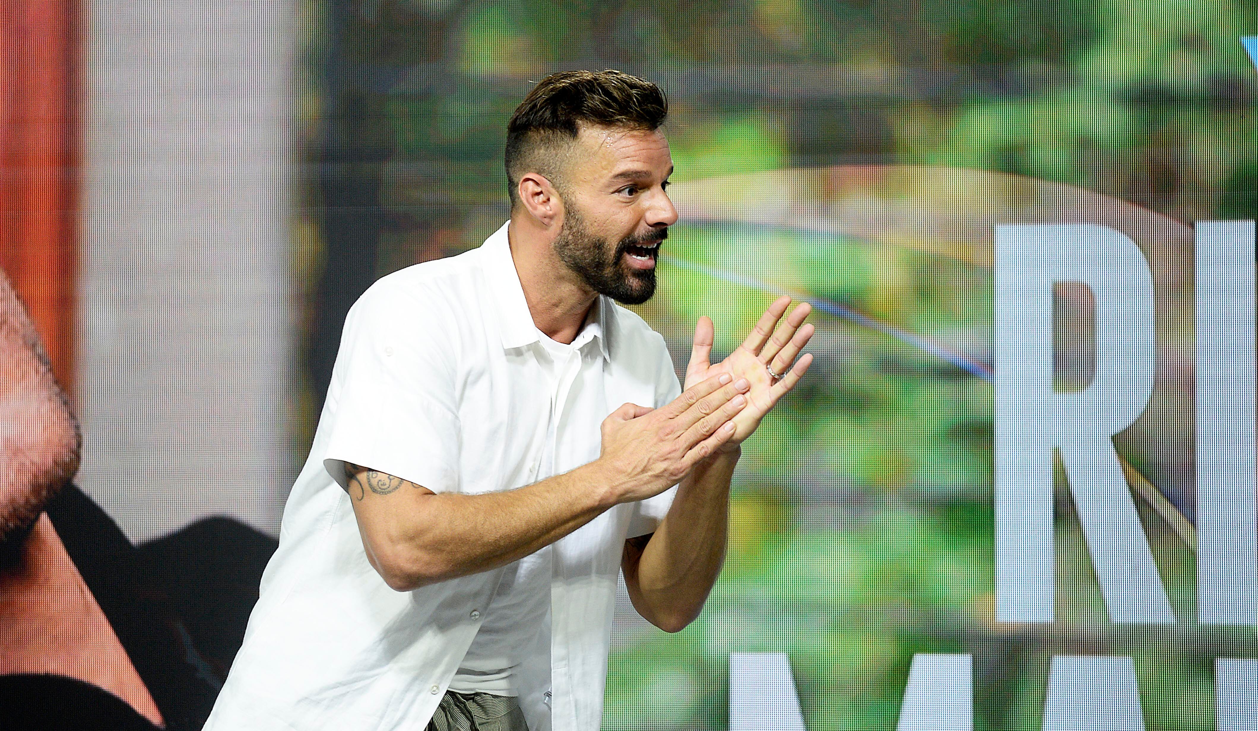Ricky Martin en su conferencia de prensa