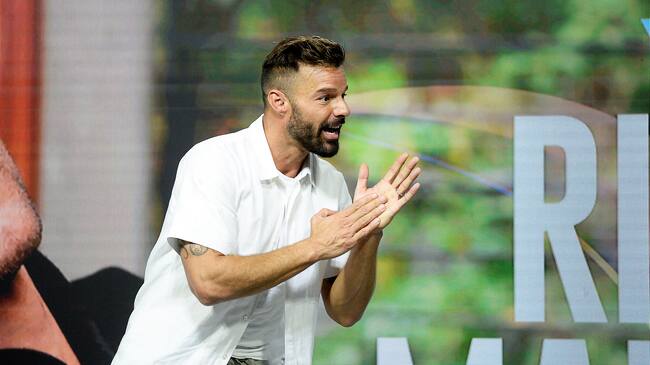 Ricky Martin en su conferencia de prensa