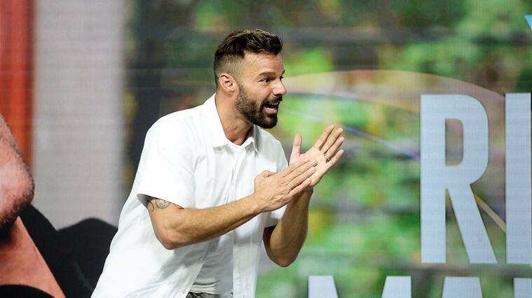 Ricky Martin en su conferencia de prensa