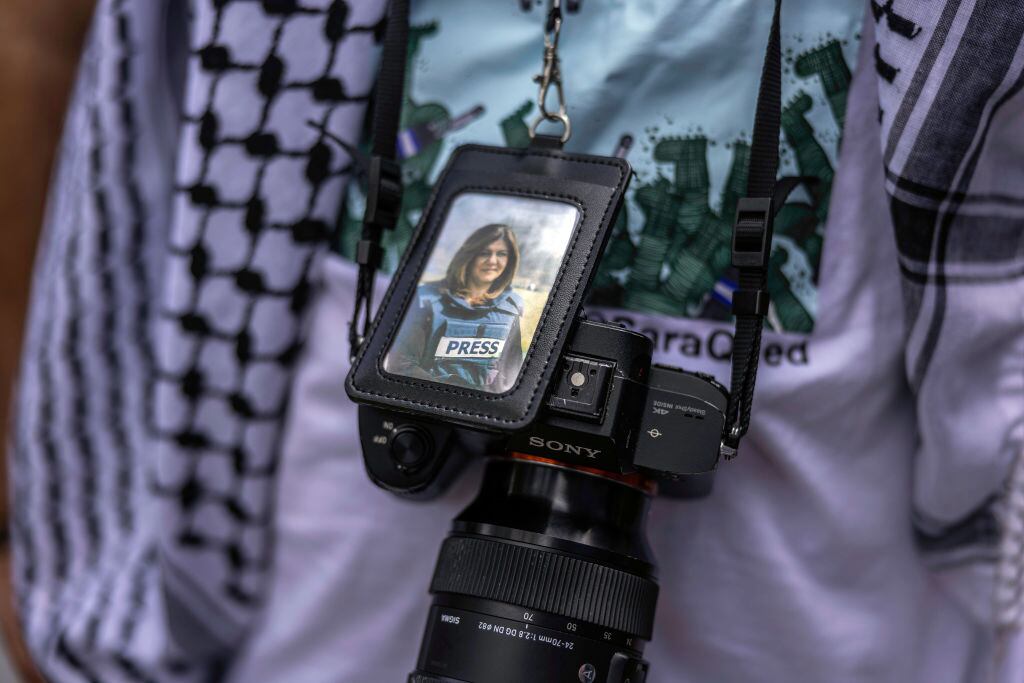 Homenaje a la asesinada periodista palestina Shireen Abu Akleh