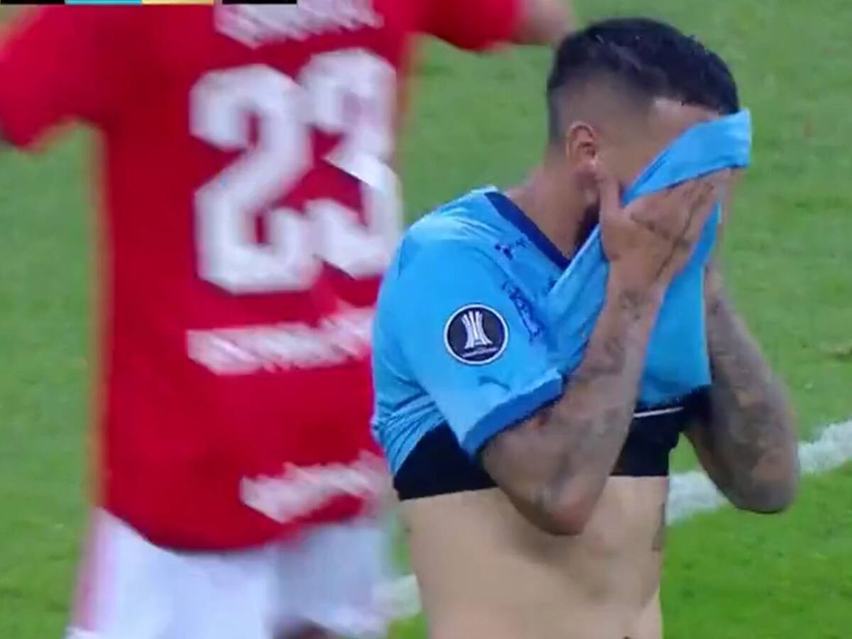 El penal fallado por Ronnie Fernández en la eliminación de Bolívar ante Inter en la Copa Libertadores