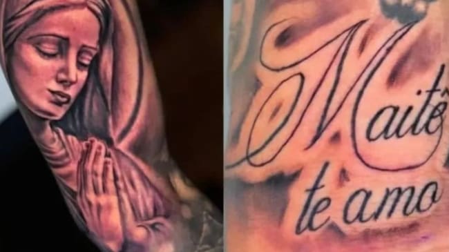 Vinicius Tobias se tatuó el hombre de la hija que estaba esperando, pero al final no era el padre.