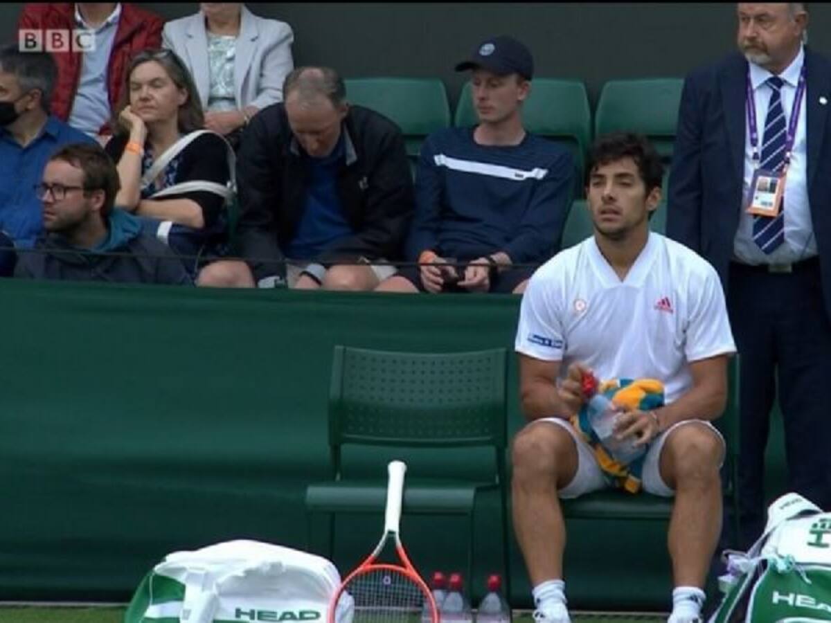 Suspendieron el partido de Garin en Wimbledon cuando el chileno estaba muy cerca de perder ante el español Zapata Miralles