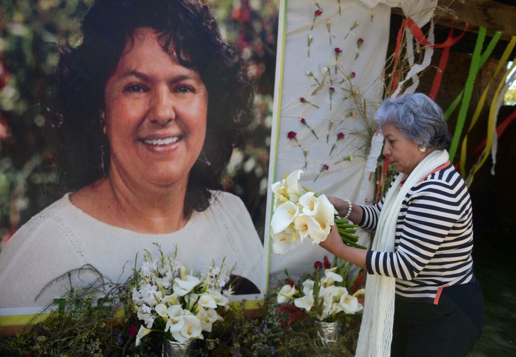Homenaje a la asesinada ambientalista Berta Cáceres en La Esperanza