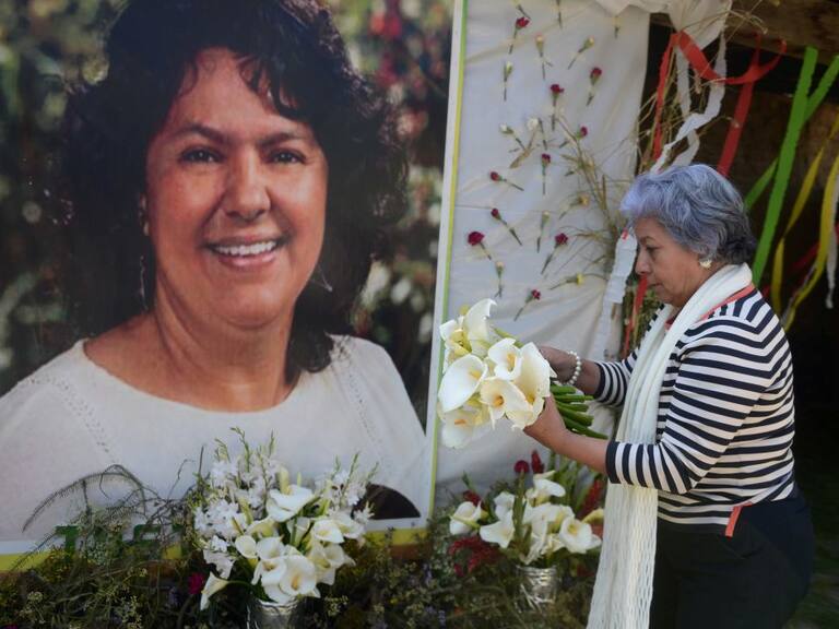 Homenaje a la asesinada ambientalista Berta Cáceres en La Esperanza