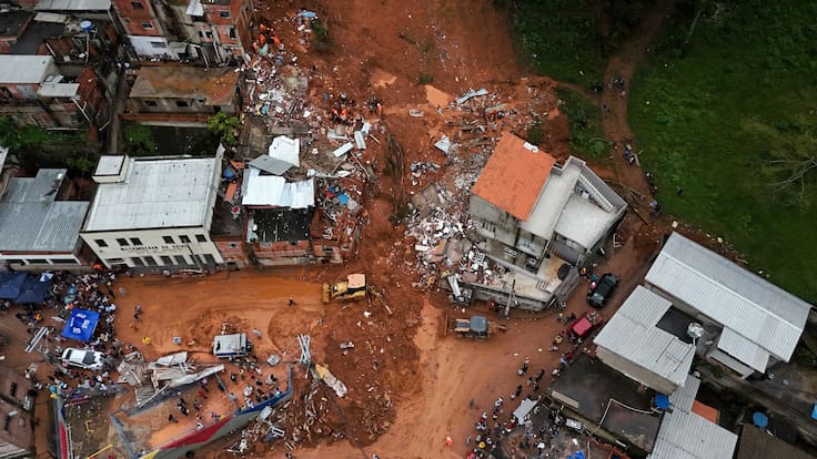Históricas lluvias en Brasil: 29 muertos y decenas de desaparecidos en el estado de Minas Gerais