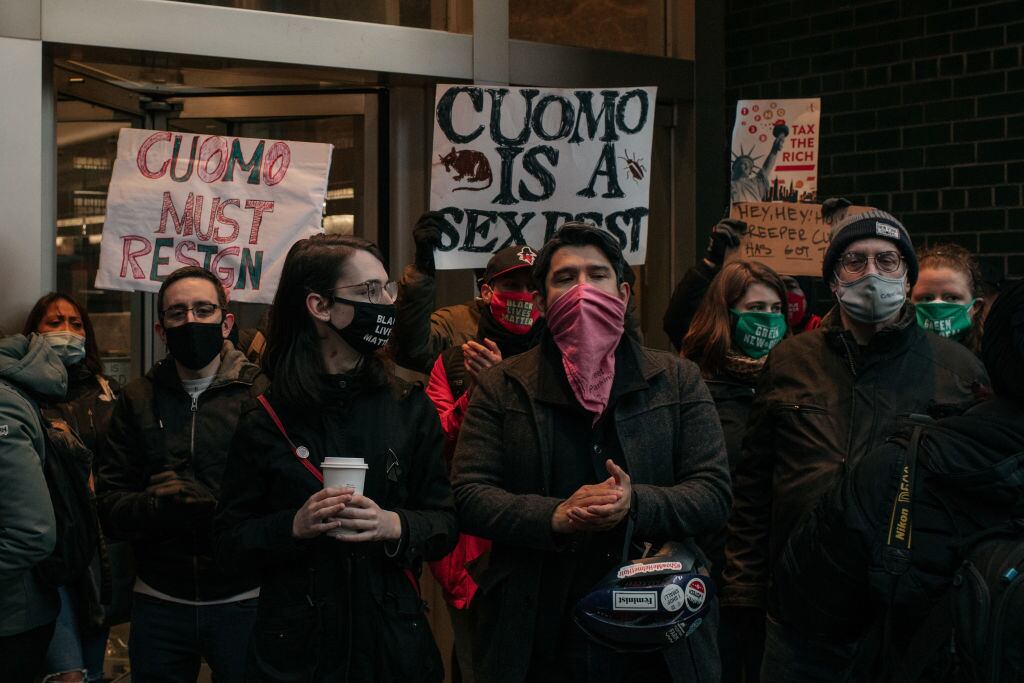 Manifestación que pide la renuncia de Cuomo
