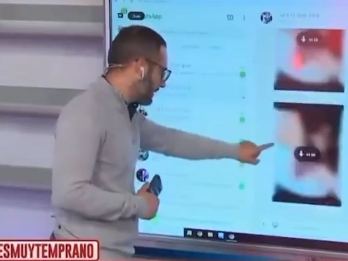 Filtran “pack” en vivo: conductor mostró foto íntima de hombre desnudo al leer mensajes de WhatsApp en matinal