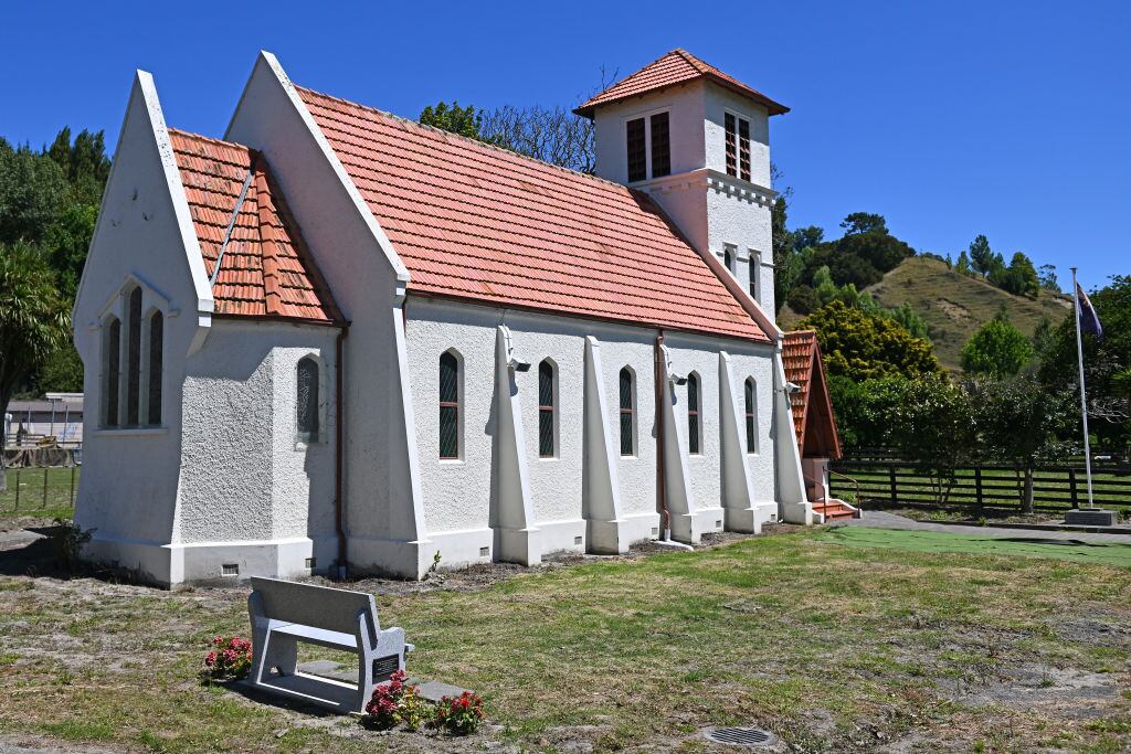 La iglesia Eskdale en la localidad de Napier en Nueva Zelanda. Imagen referencial.