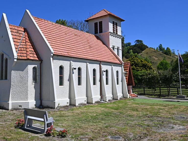 La iglesia Eskdale en la localidad de Napier en Nueva Zelanda. Imagen referencial.