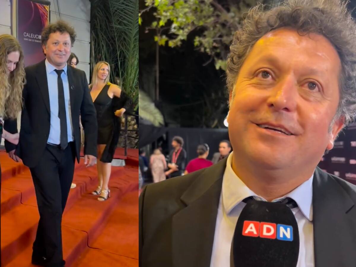 “Lo que se ve no se pregunta”: Daniel Alcaíno arribó de lo más enamorado a los Premios Caleuche 2024