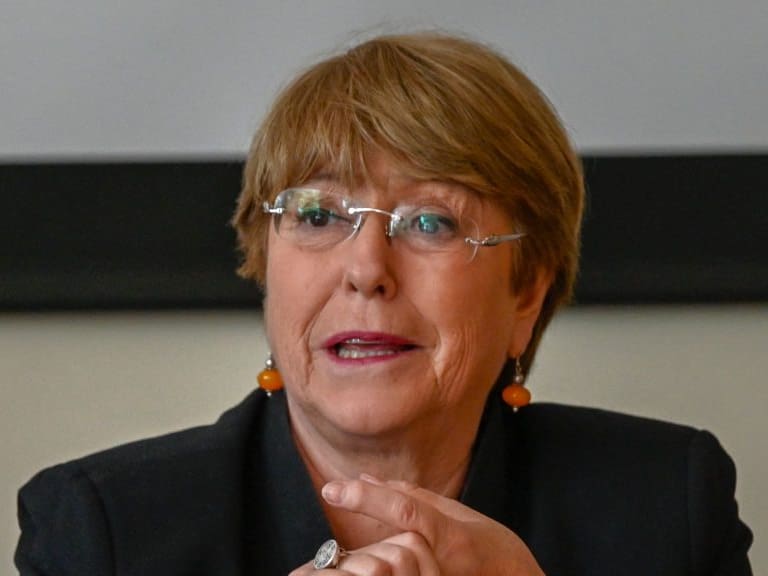 LISBON, PORTUGAL - APRIL 29: United Nations High Commissioner for Human Rights, Michelle Bachelet, delivers opening remarks while hosting a debate on key human rights issues in the country at ICS – Instituto de Ciências Sociais da Universidade de Lisboa on April 29, 2019 in Lisbon, Portugal. Dr. Bachelet, who served as President of Chile from 2006 to 2010 and again from 2014 to 2018, became the United Nations High Commissioner for Human Rights on September 01, 2018. (Photo by Horacio Villalobos#Corbis/Corbis via Getty Images)