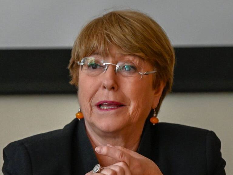 LISBON, PORTUGAL - APRIL 29: United Nations High Commissioner for Human Rights, Michelle Bachelet, delivers opening remarks while hosting a debate on key human rights issues in the country at ICS – Instituto de Ciências Sociais da Universidade de Lisboa on April 29, 2019 in Lisbon, Portugal. Dr. Bachelet, who served as President of Chile from 2006 to 2010 and again from 2014 to 2018, became the United Nations High Commissioner for Human Rights on September 01, 2018. (Photo by Horacio Villalobos#Corbis/Corbis via Getty Images)