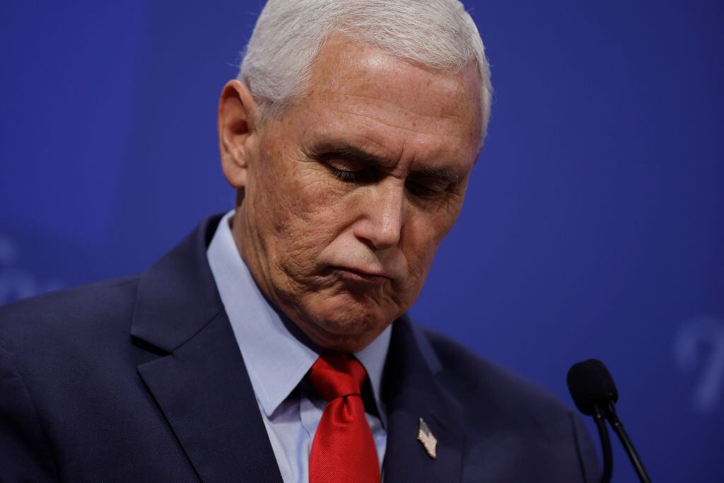 El ex vicepresidente de Estados Unidos Mike Pence en un evento