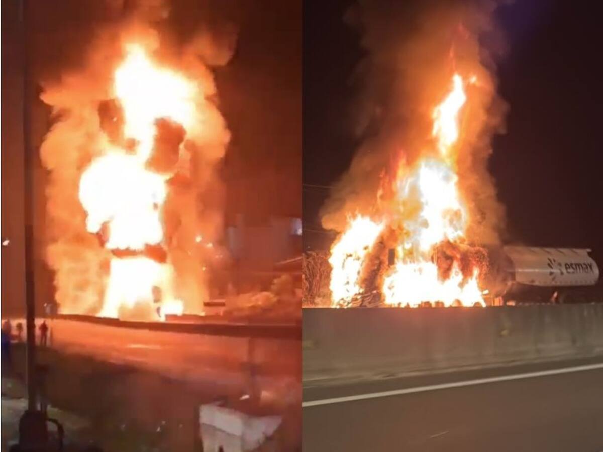 Camión con 35 mil litros de combustible se incendia y explota en la Ruta 5 Sur