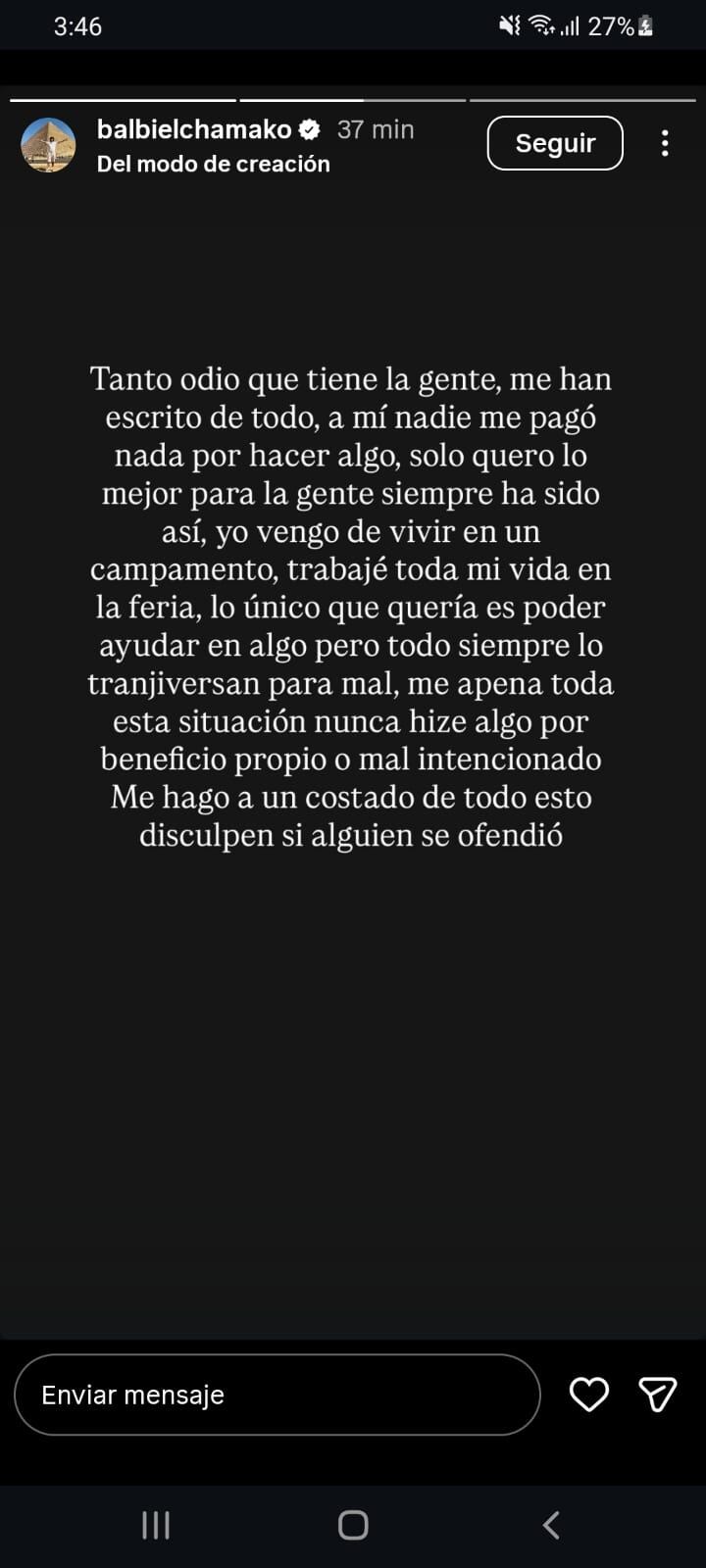 Repuesta Balbi El Chamako