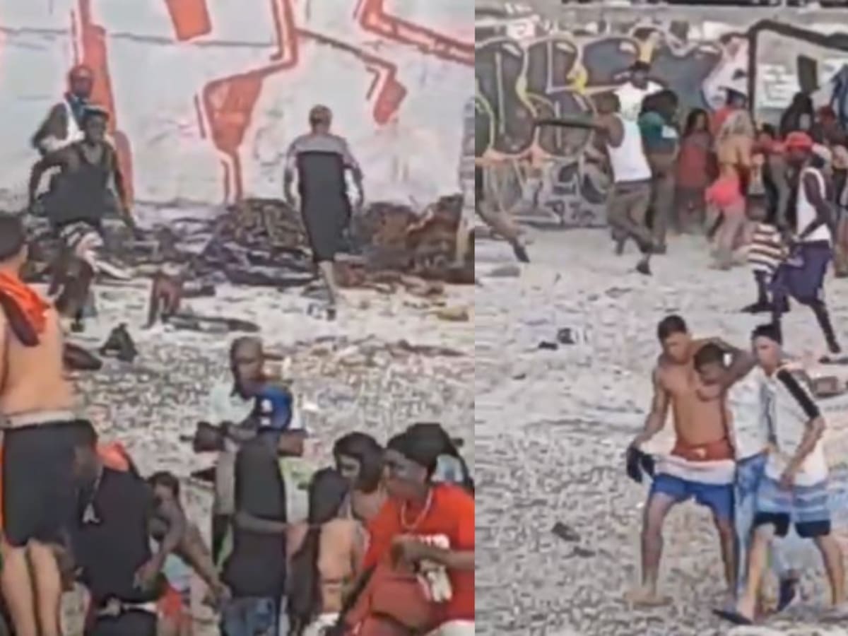 Así fue la brutal pelea en una playa de Iquique tras celebración por el Año Nuevo