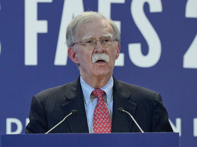 MADRID, SPAIN - SEPTEMBER 23: Former U.S. security advisor John Bolton speaks at the inauguration of the 'FAES Campus 2024', at the Hotel Petit Palace Savoy Alfonso XII, on 23 September, 2024 in Madrid, Spain. The talk is entitled, 'The renewal of the European Union' and during the course of the event, a report on child poverty in Spain is also presented. (Photo By Jesus Hellin/Europa Press via Getty Images)