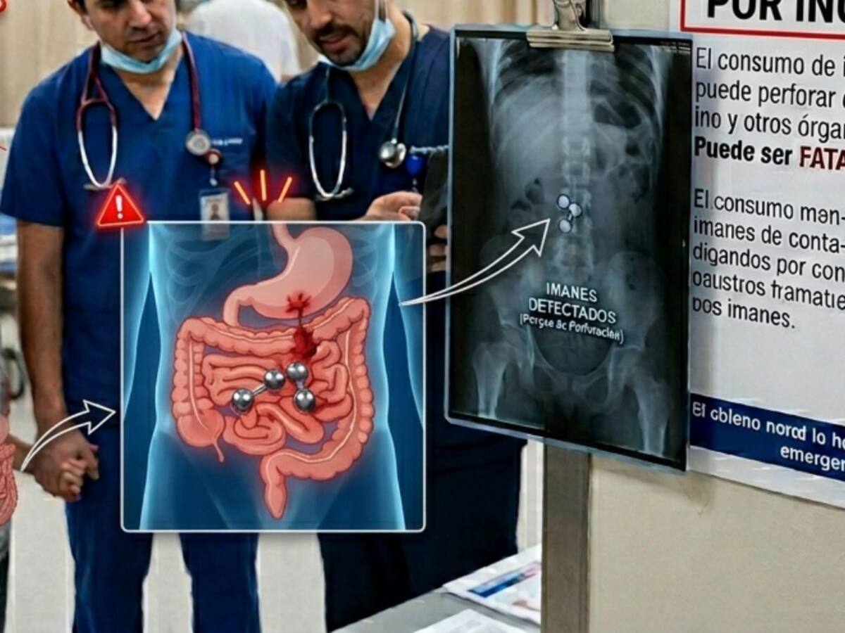 Alerta por peligroso reto viral: médicos advierten riesgo de muerte por ingerir imanes