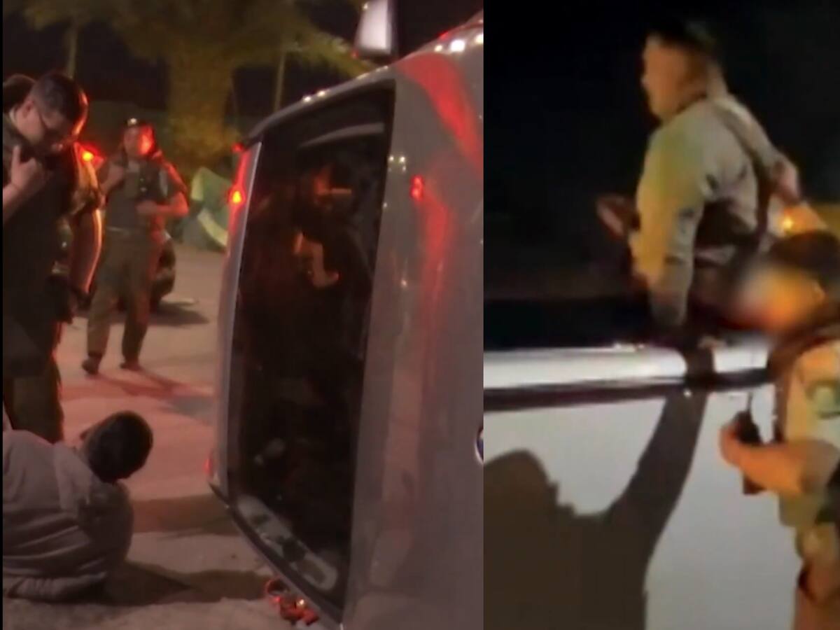 “Shaaa la media volá”: impactante persecución termina con hombre volcado tras huir de Carabineros en Santiago