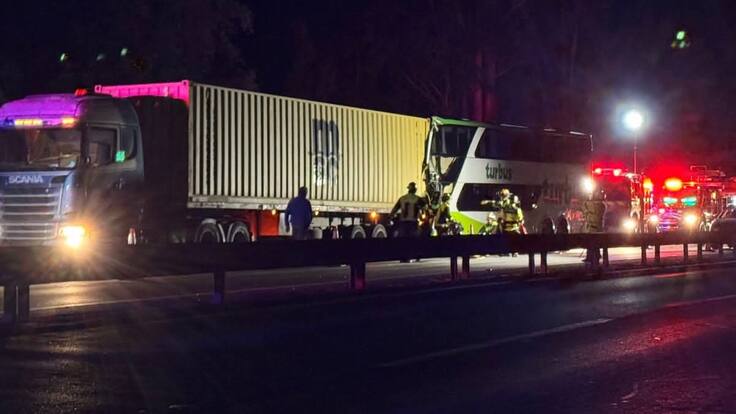 Accidente en carretera hacia Valparaíso