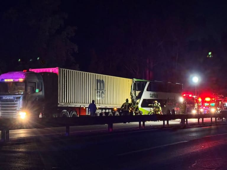 Accidente en carretera hacia Valparaíso