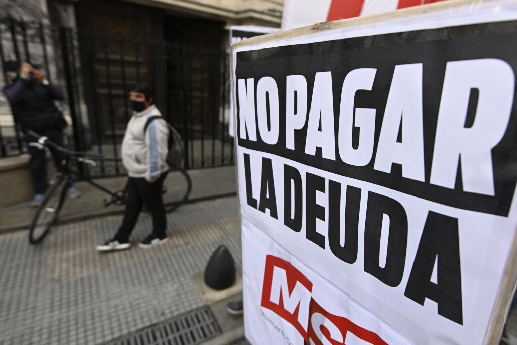 Carteles contra el FMI en Buenos Aires