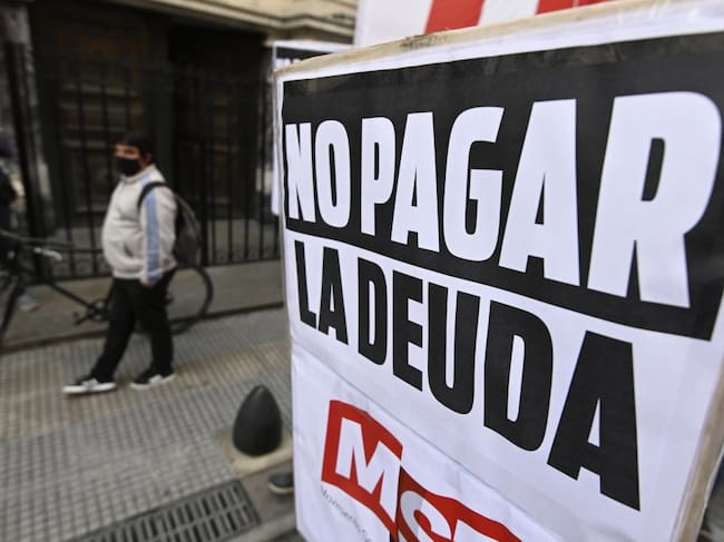 Carteles contra el FMI en Buenos Aires