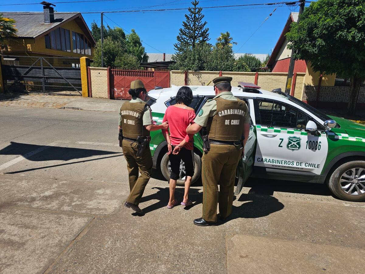 Detienen a mujer que provocó un incendio forestal tras una discusión con su pareja en Traiguén