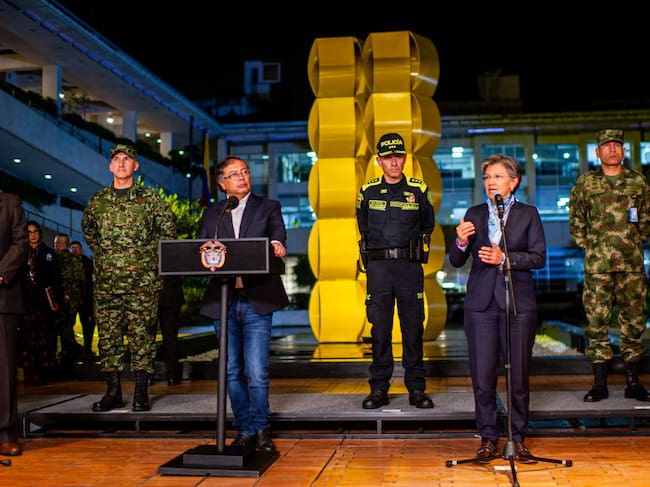 El presidente colombiano Gustavo Petro en la primera cita de seguridad
