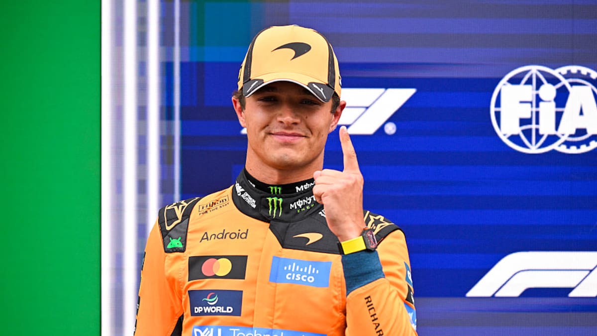 Otra vez fue más rápido: Lando Norris vuelve a sorprender a los Mercedes y se queda con la pole del GP de Países Bajos de F1