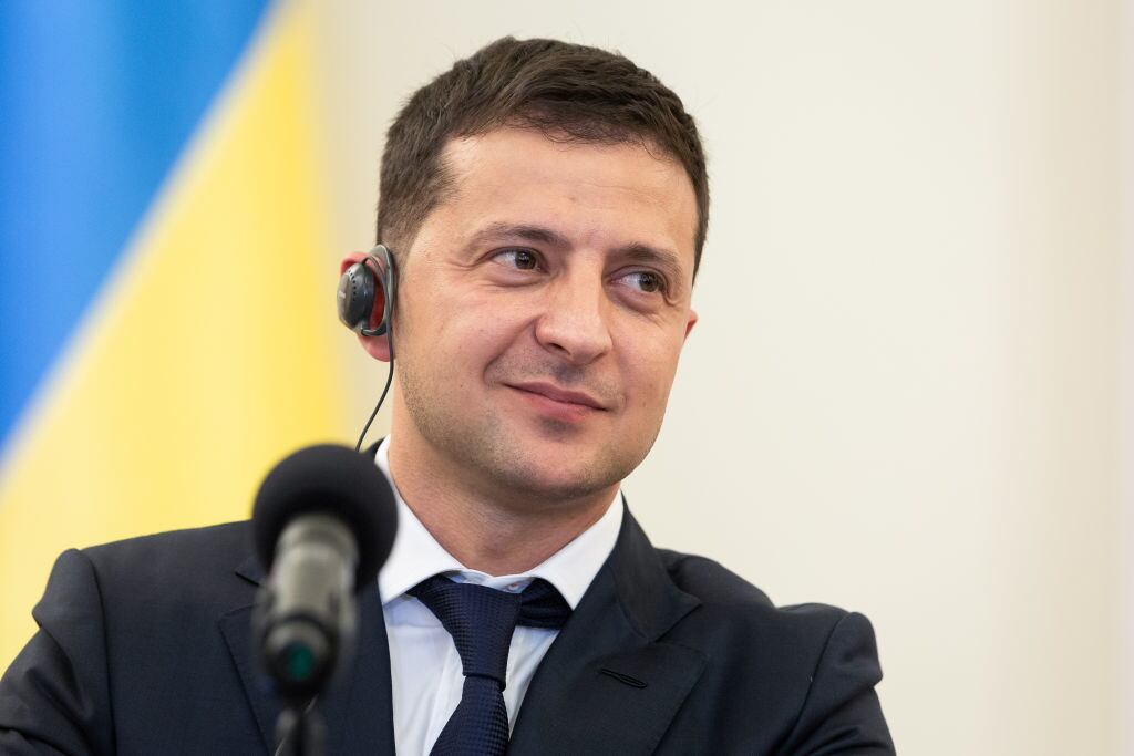 El presidente de Ucrania, Volodimir Zelenski, en un evento en Varsovia
