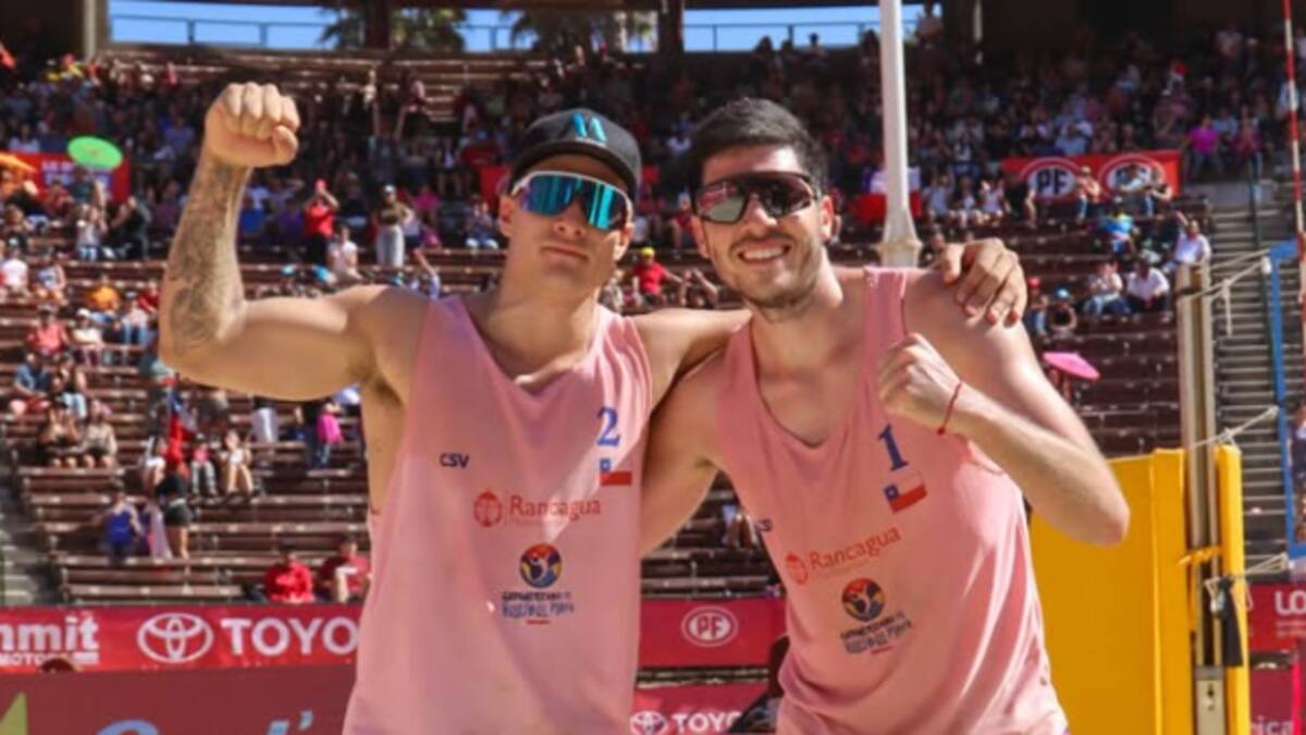 Noé Aravena e Ignacio Zavala se quedan con la medalla de plata de la fecha del Circuito Sudamericano de voleibol playa en Rancagua