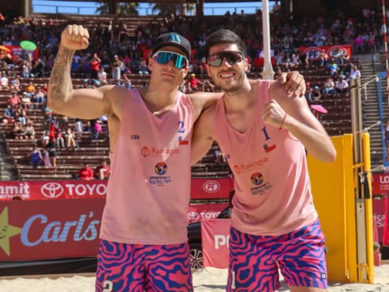 Noé Aravena e Ignacio Zavala se quedan con la medalla de plata de la fecha del Circuito Sudamericano de voleibol playa en Rancagua