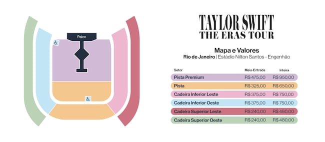 Entradas para Taylor Swift en Rio de Janeiro, Brasil