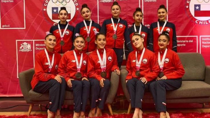 Chile logra cinco medallas en el primer día de finales del Sudamericano de Gimnasia Rítmica