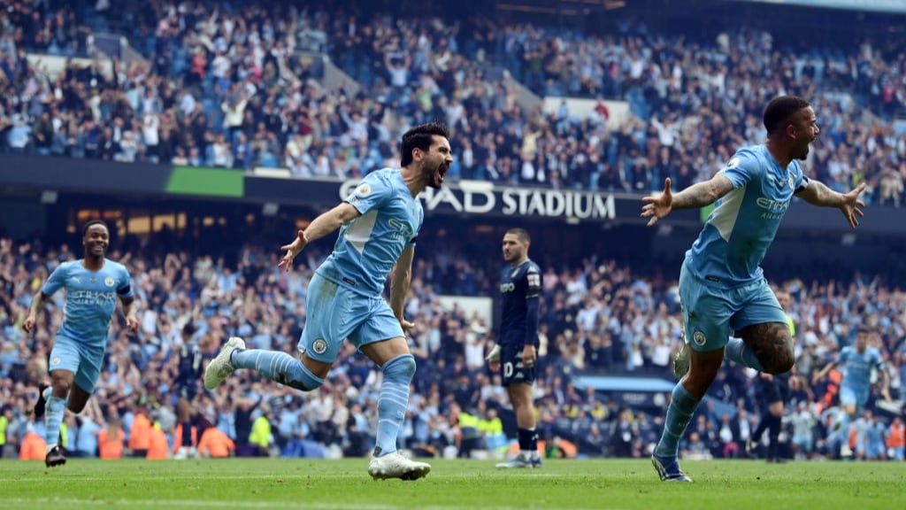 Manchester City da vuelta el partido ante Aston Villa en 5 minutos para coronarse campeón de la Premier League
