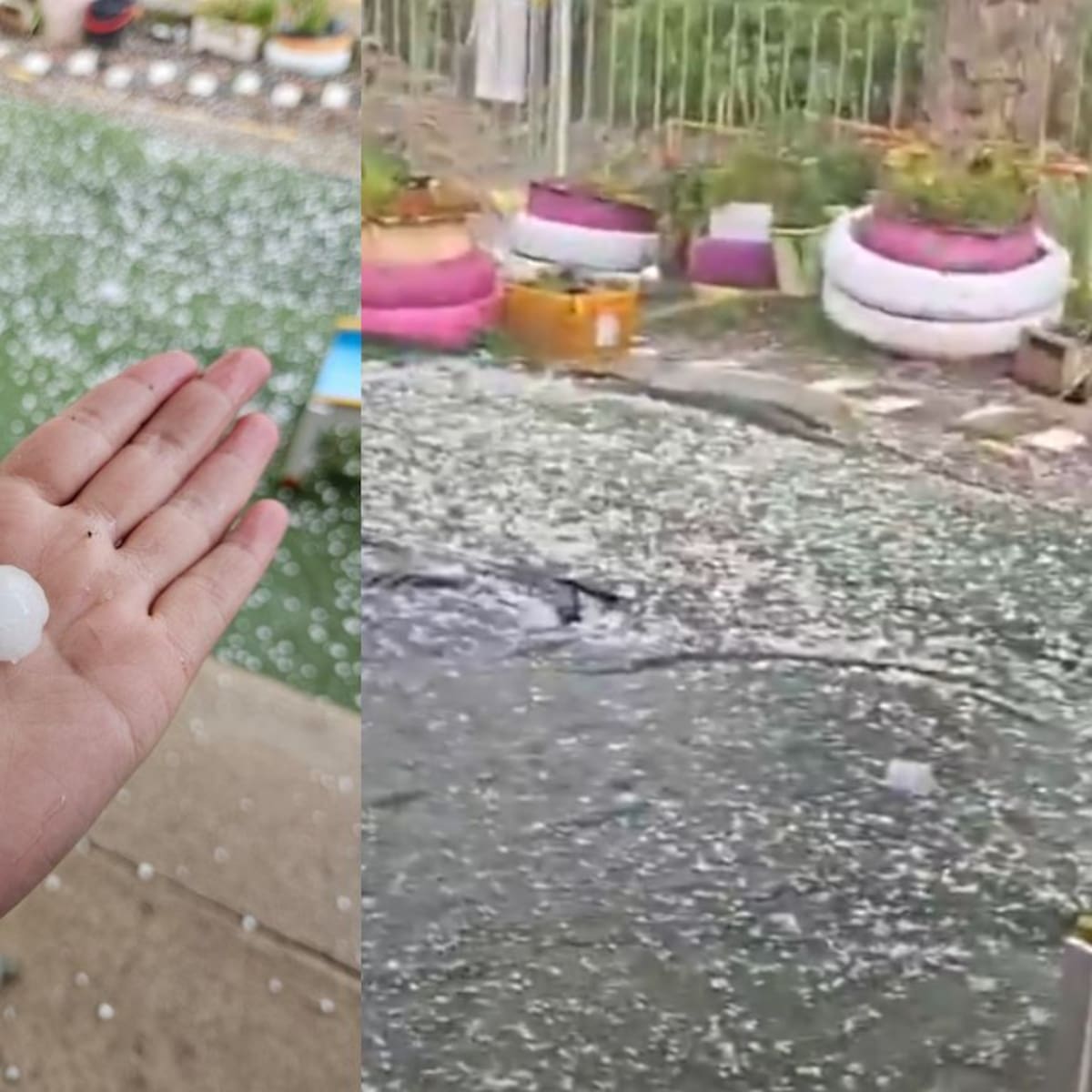 Granizos del tamaño de una moneda de $500 sorprenden en la Región de Coquimbo: las imágenes que se difundieron en redes