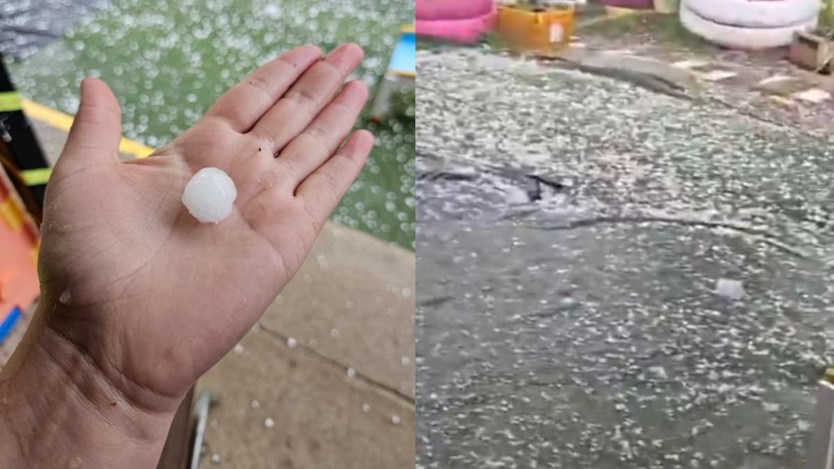 Granizos del tamaño de una moneda de $500 sorprenden en la Región de Coquimbo: las imágenes que se difundieron en redes