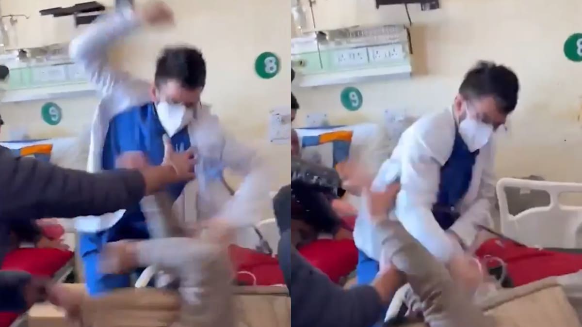 Minuto de furia en hospital: médico es grabado golpeando brutalmente a un paciente en una camilla
