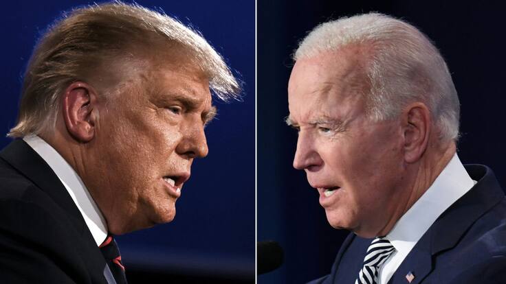 “Señor, tiene algo en la barbilla”: Donald Trump se burla de Joe Biden tras acuerdo entre Israel y Hamás