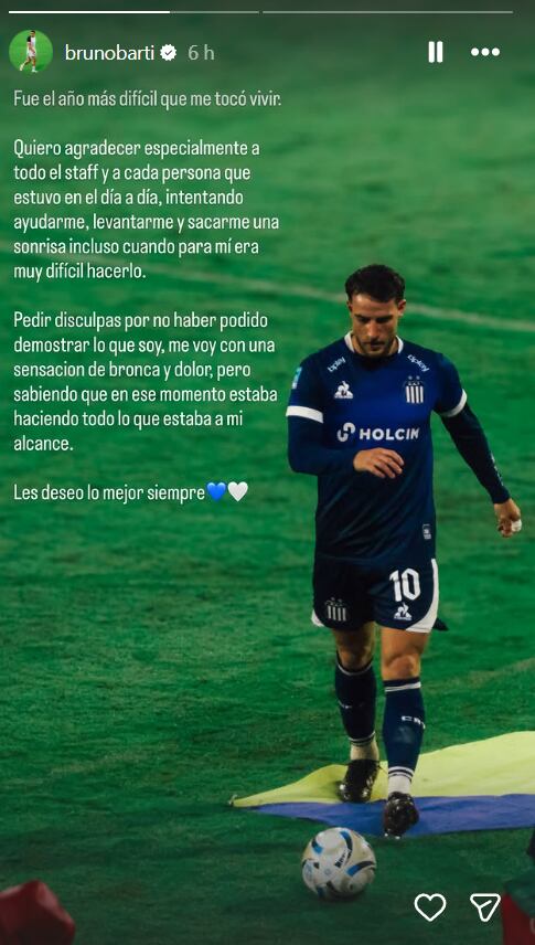 Captura: @brunobarti en Instagram