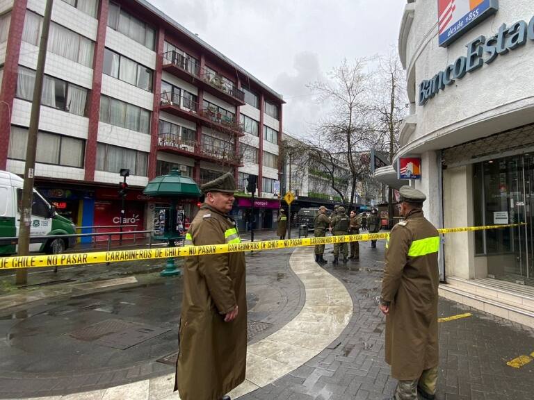 Era una placa madre con cronómetro: sujeto amenaza con «bomba» para asaltar banco en Concepción