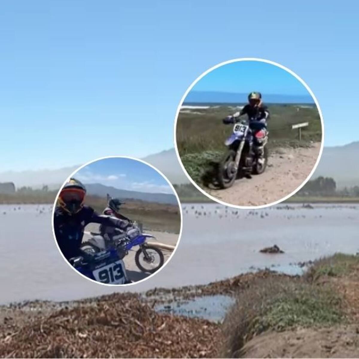 Denuncian ingreso ilegal de motociclistas a humedal del río Elqui: uno habría intentado atropellar a trabajador